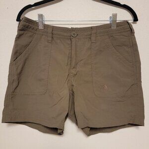 The North Face Womens Dark Green Ripstop Outdoor Hiking Shorts Size 4